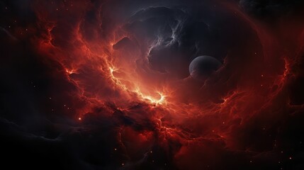 Wall Mural - cosmos red universe