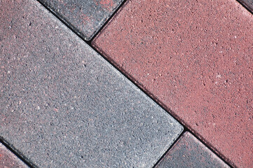 Wall Mural - pink gray stone paving slabs close up