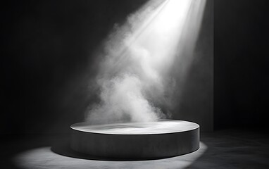 Aufkleber - Abstract gray podium with spotlight, product display