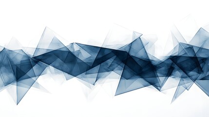 Aufkleber - modern abstract design with blue geometric shapes and layers
