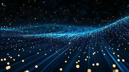 Poster - Dynamic Flow of Light Particles in a Dark Background Setting
