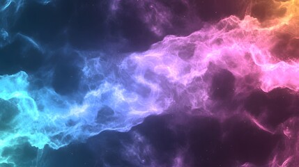 Poster - Colorful Ethereal Abstract Background with Light and Smoke Effects