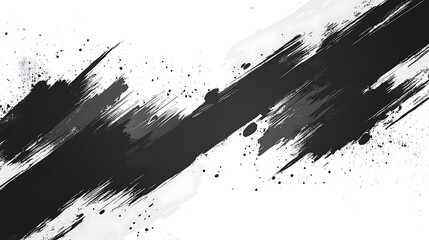 Wall Mural - Abstract black strokes on white background. Design element for website or presentation