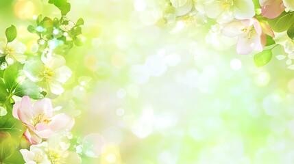 Aufkleber - Spring blossoms, light bokeh, floral background, beautiful flowers