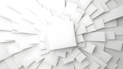 Poster - Abstract White Background with Layered Geometric Shapes and Texture