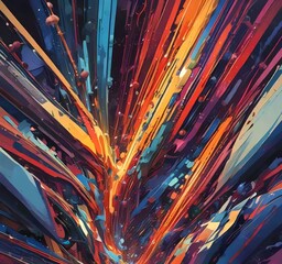 Fototapete - Illustration of abstract technology background.
