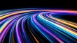 © faiz - Colorful Light Trails in Motion on a Dark Background for Abstract Art