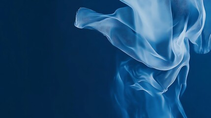 Aufkleber - Flowing Light Blue Fabric Drape