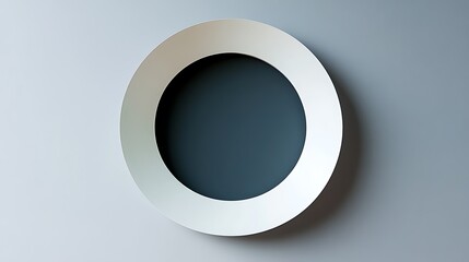 Aufkleber - Abstract circular frame on a light gray background. Possible use Graphic design element, minimalist wall art
