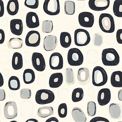 Poster - Abstract seamless pattern of circles and squares