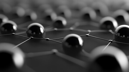 Aufkleber - Abstract Network of Metallic Spheres