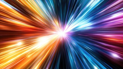 Leinwandbilder - Multiple directions of ultra smooth digital paint streaks create an abstract design filled with intense color saturation.