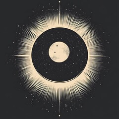 Poster - Cosmic Moon Illustration, Celestial Design, Mystical Art, Decorative Print, Wallpaper