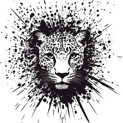 Poster - Abstract Leopard Head Graphic Design