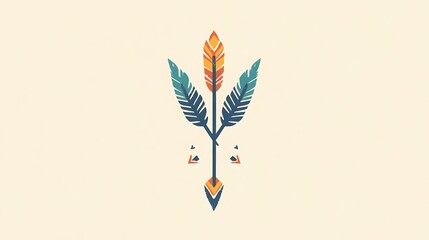 Poster - Colorful abstract arrow design,  graphic art, creative background