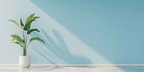 Poster - A minimalist aesthetic featuring a soft sky blue backdrop, Minimalist design elements arranged symmetrically, Contemporary minimalist style