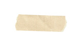 Vintage brown Torn Paper on a Transparent Background, Adhesive paper tape isolated on a white background