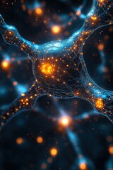 Poster - Neural network showing connections and synapses firing, growing and connecting