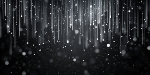 Poster - abstract rain drops falling