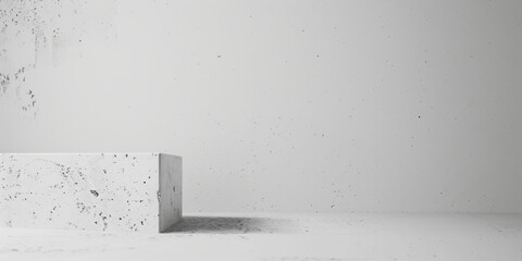 Poster - A minimalist composition featuring a stark white backdrop, Abstract minimalistic design with organic shapes, Contemporary minimalist style