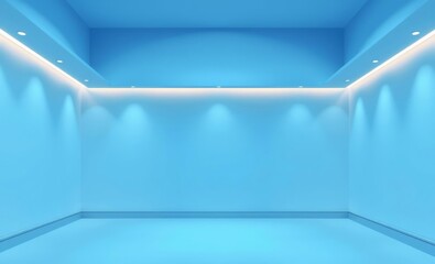 Wall Mural - universal modern minimalistic blue background for presentation a light blue wall in the interior wit