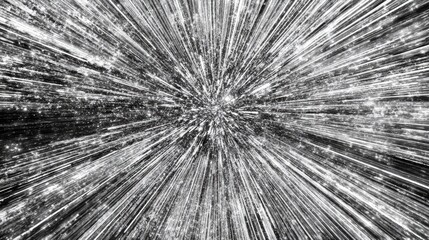a cosmic silver starburst effect with bright shining points of celestial light