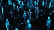 © felix_brönnimann - Digital networking concept with glowing human figures connected by lines, representing virtual collaboration, technology, and communication in modern society.