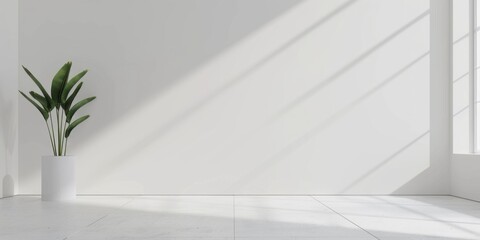 Poster - A minimalist design featuring a soft pearl white background, Clean lines and subtle shades, Contemporary minimalist style