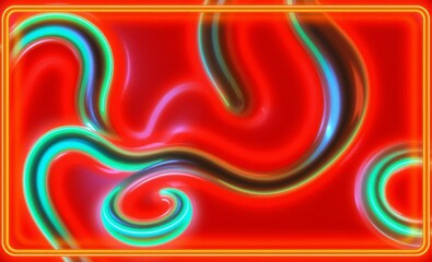 Wall Mural - abstract neon 3d wallpaper 3d wallpaper wallpaper background abstract 3d illustration backdrop futur