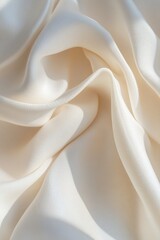 Poster - Delicate white cashmere fabric cascades gracefully, creating soft folds that enhance its smooth texture. Light and shadow interplay brings out the depth of the fabric's elegance