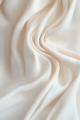 Poster - Soft, flowing white cashmere cascades gracefully, showcasing a rich interplay of light and shadow. The fabric's smooth texture invites tactile exploration, emphasizing elegance