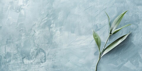 Poster - A minimalist design with a light steel-blue background, Subtle textures and cool hues, Modern minimalist style