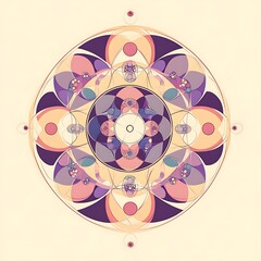 Poster - Abstract mandala design, colorful patterns, intricate details, decorative, for prints or wall art