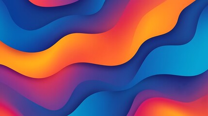 Poster - Abstract colorful waves background design