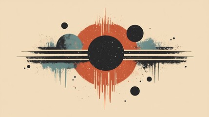 Poster - Abstract Planets in Space; Graphic Design