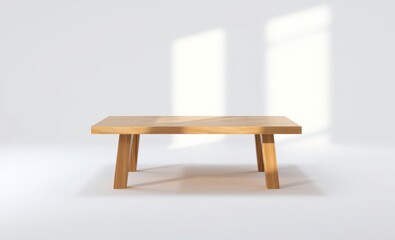 Wall Mural - light wooden table top isolated on white background - can be used for display or montage your produc