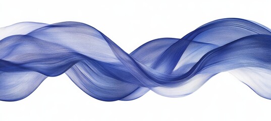 Poster - Flowing Blue Transparency A Vectorized Illustration With Varied Intensities On Pure White