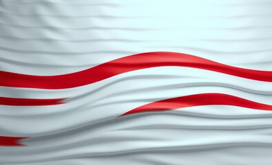 Wall Mural - abstract stripes red white flag texture background 3d render fabric textile backdrop wallpaper 3d wa