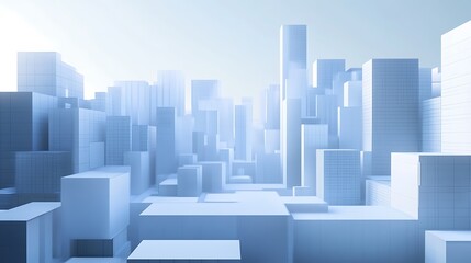 Aufkleber - abstract city skyline, futuristic architecture, urban landscape, for wallpaper or background