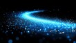 © Lemdah - Blue light trail, cosmic dust, dark background, abstract motion