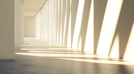 Poster - Sunlit modern hallway, architectural design, interior space, background light