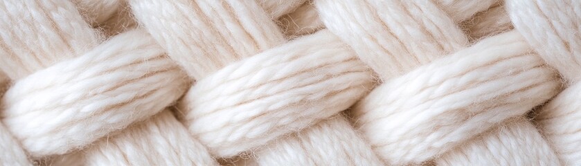 Poster - Inviting wool texture showcases a blend of white and beige fibers, creating a warm and comforting textile-inspired backdrop ideal for various design projects or home decor