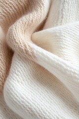 Poster - The soft, woven wool features a harmonious blend of white and beige fibers, creating a cozy and inviting texture perfect for enhancing interior aesthetics