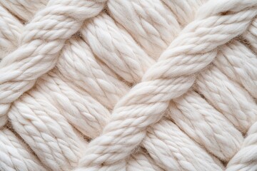 Poster - Blending white and beige fibers, this warm woven wool texture forms an abstract backdrop that invites creativity and exploration in textile design. Its inviting tones evoke comfort and warmth
