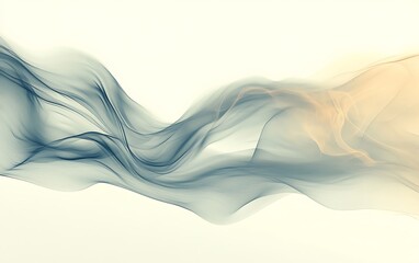 Aufkleber - Abstract smoke waves on white background, artistic graphic design, suitable for backdrop or wallpaper