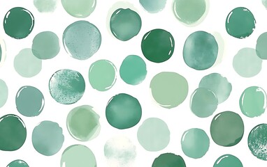 Poster - Abstract Pattern of Soft Green Circles