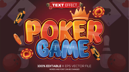 Poster - 3d text effect casino theme