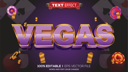 Poster - 3d text effect casino theme