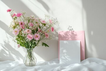 Sticker - Delicate Pink Floral Arrangement