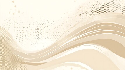 Poster - abstract beige wavy design background